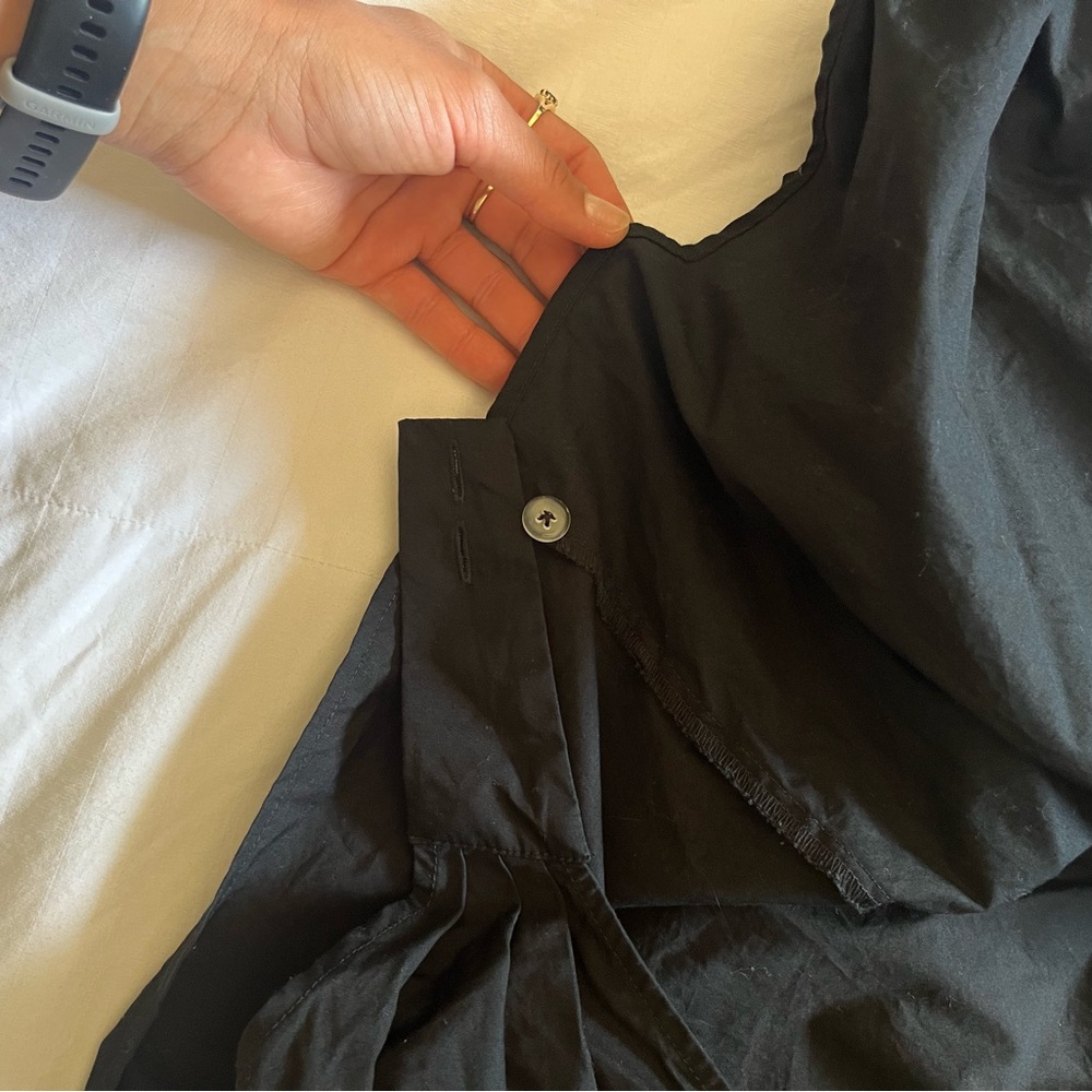 Banana Republic black wrap crop top with collar - Picture 6 of 9